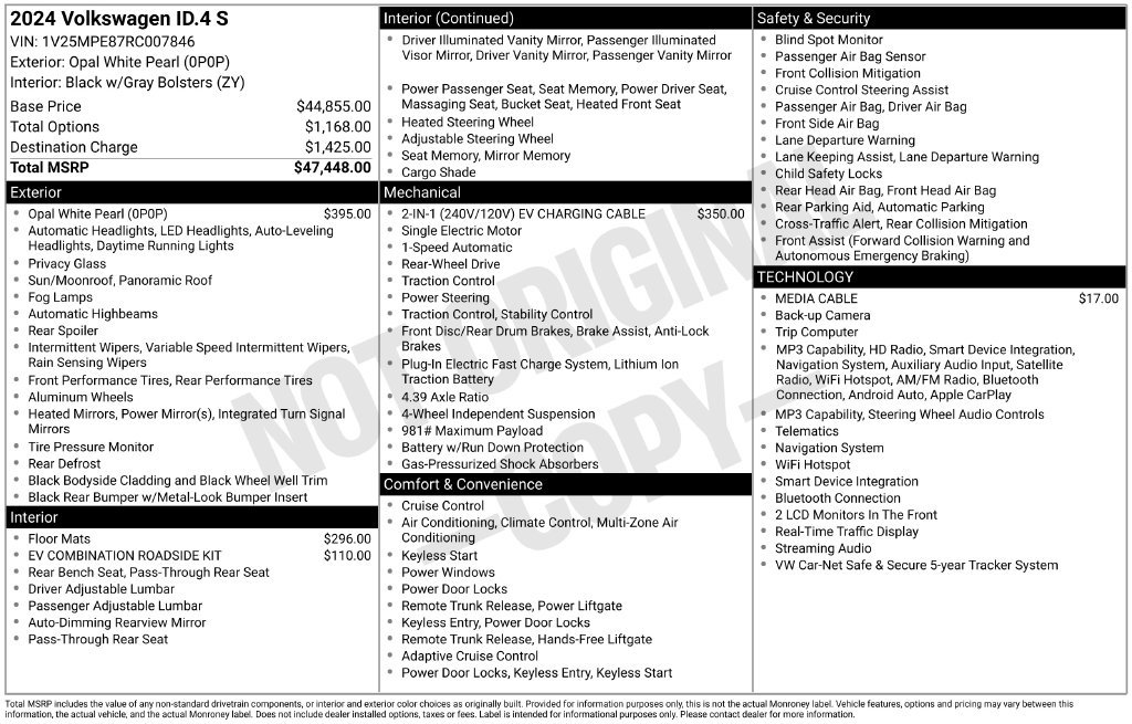 Used 2024 Volkswagen ID.4 S RWD image 6