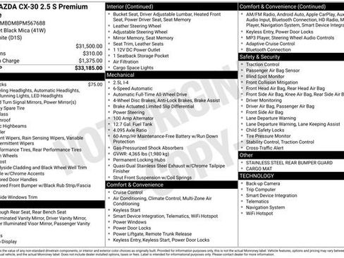 Used 2023 MAZDA CX-30 AWD 2.5 S w/ Premium Package image 7