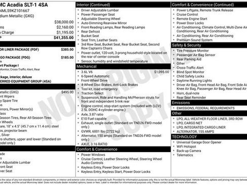 Used 2019 GMC Acadia SLT w/ LPO, Floor Liner Package image 44