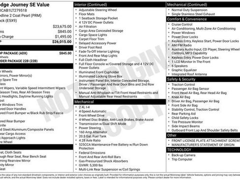 Used 2020 Dodge Journey SE w/ Blacktop Package FWD image 26