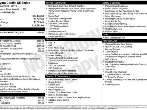 Used 2023 Toyota Corolla SE w/ Carpet Mat Package (TMS) FWD image 39