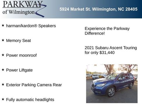 Used 2021 Subaru Ascent Touring w/ Popular Package #2A image 6