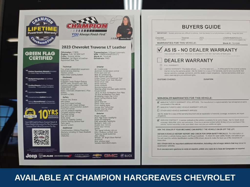Certified 2023 Chevrolet Traverse LT FWD image 43