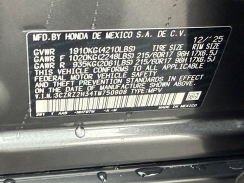 New 2026 Honda HR-V LX image 22