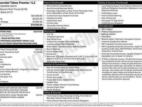 Used 2023 Chevrolet Tahoe Premier w/ Texas Edition RWD image 23