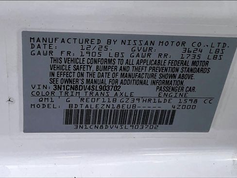 New 2025 Nissan Versa S image 14