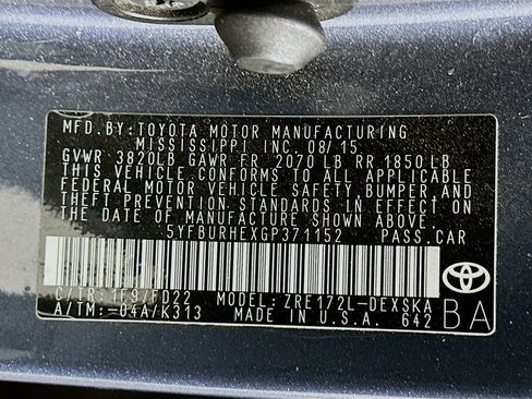 Used 2016 Toyota Corolla S image 12