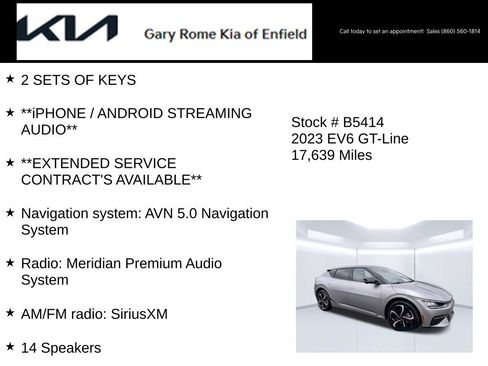 Certified 2023 Kia EV6 GT-Line w/ GT-Line Suede Seat Package AWD/4WD image 14