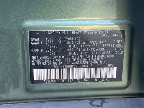 Used 2013 Subaru Outback 2.5i Premium w/ Popular Pkg 1B image 9