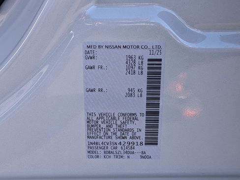 New 2025 Nissan Altima 2.5 SR image 33