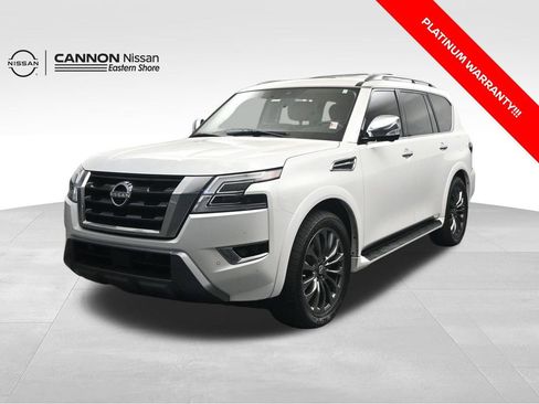 Used 2023 Nissan Armada Platinum w/ Captain's Chairs Package RWD image 1