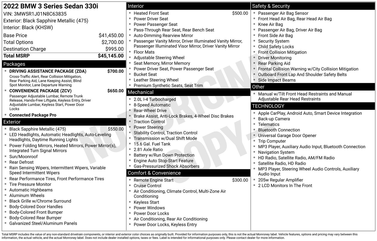 Used 2022 BMW 330i Sedan w/ Driving Assistance Package RWD image 5