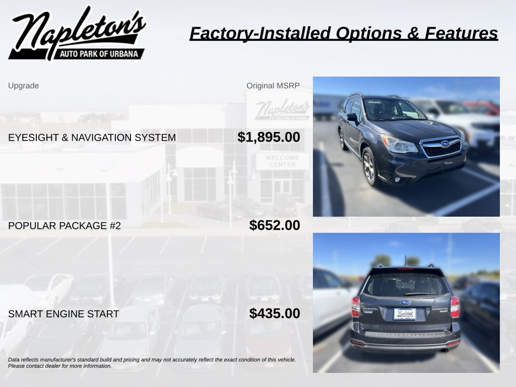 Used 2015 Subaru Forester 2.5i Touring w/ Eyesight & Navigation System AWD/4WD image 4