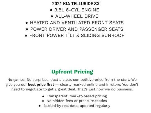 Used 2021 Kia Telluride SX w/ SX Prestige Package AWD/4WD image 1