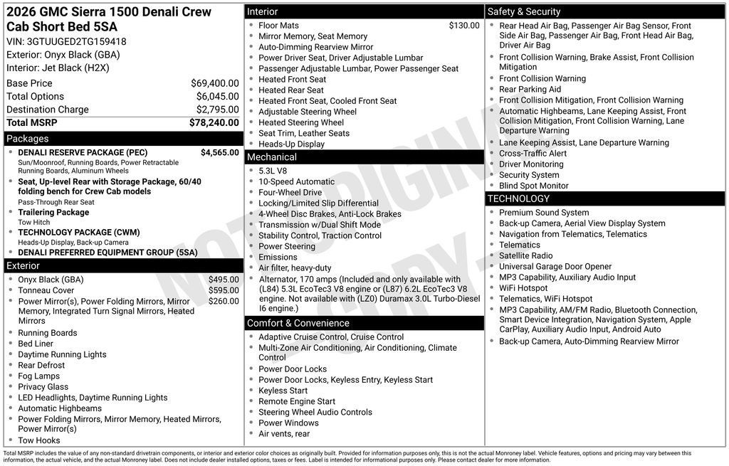 Certified 2026 GMC Sierra 1500 Denali w/ Denali Reserve Package AWD/4WD image 33