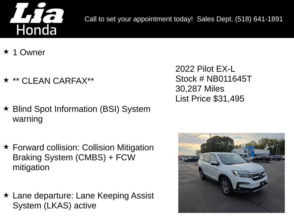 Used 2022 Honda Pilot EX-L image 6