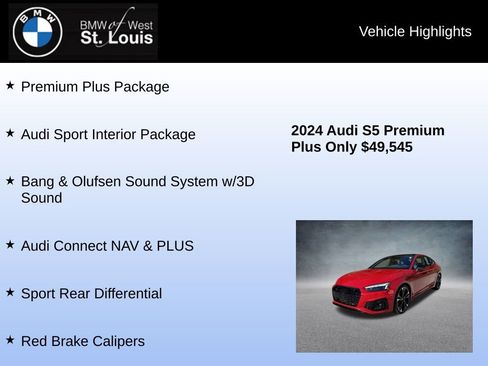 Used 2024 Audi S5 Premium Plus w/ Premium Plus Package image 16