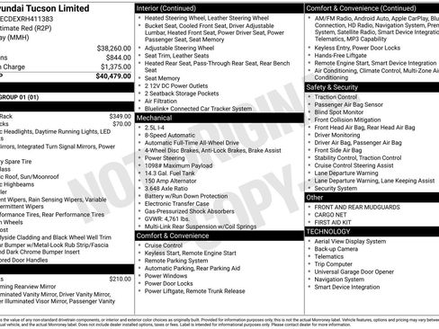 Used 2024 Hyundai Tucson Limited AWD/4WD image 37