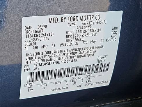 Used 2020 Ford Explorer Limited w/ Class III Trailer Tow Package image 40