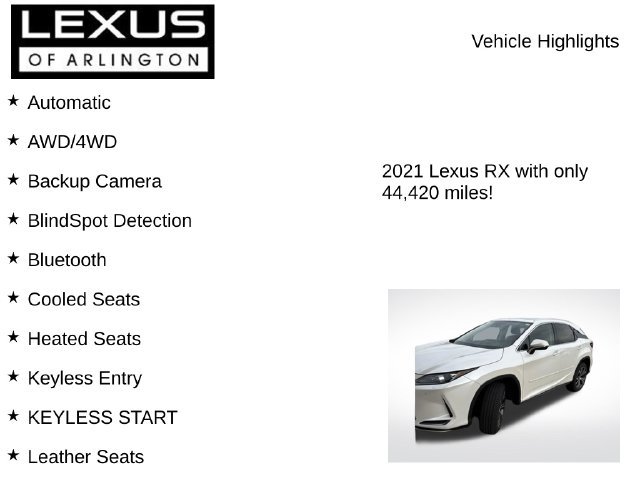 Used 2021 Lexus RX 350 AWD w/ Premium Package image 8