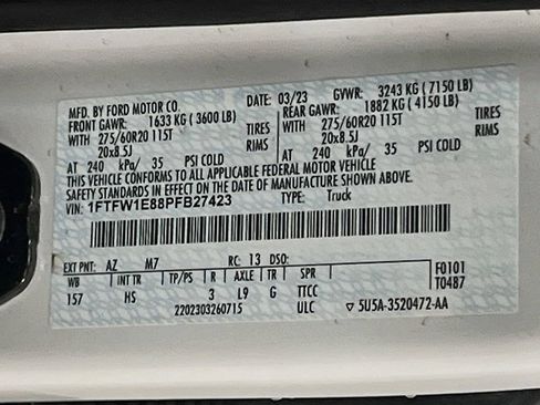 Used 2023 Ford F150 Lariat w/ Equipment Group 502A High AWD/4WD image 33