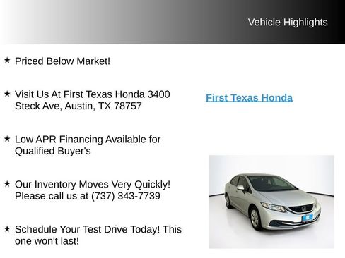 Used 2013 Honda Civic LX image 9
