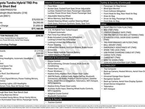 Used 2023 Toyota Tundra TRD Pro w/ TRD Pro Tow Package AWD/4WD image 7