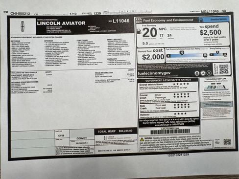Used 2021 Lincoln Aviator Reserve w/ Equipment Group 201A AWD/4WD image 66