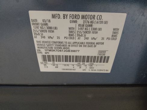 Used 2018 Ford Explorer XLT w/ Equipment Group 202A FWD image 33