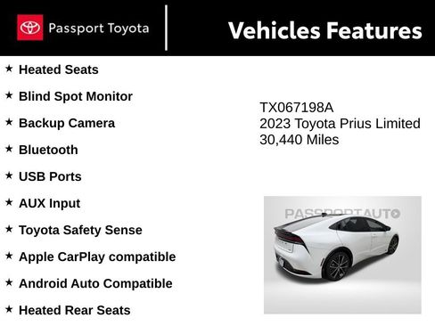 Used 2023 Toyota Prius Limited w/ Limited Premium Package image 8