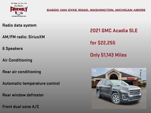 Used 2021 GMC Acadia SLE w/ Driver Convenience Package image 15