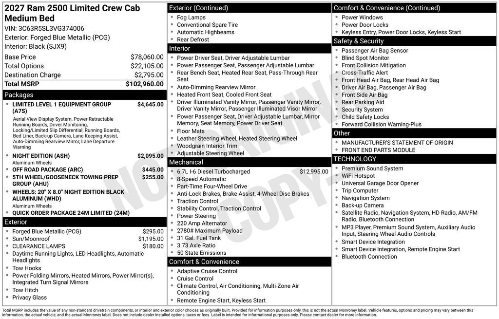 New 2027 RAM 2500 Limited AWD/4WD image 25