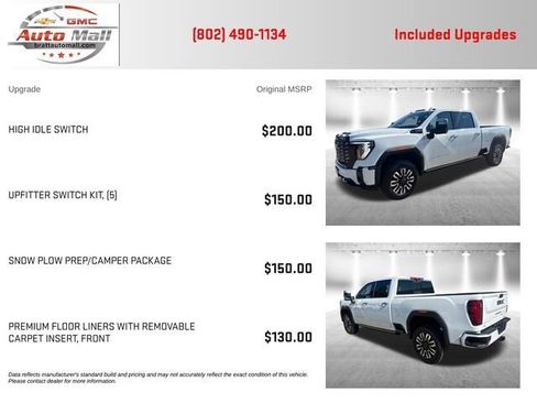 Certified 2025 GMC Sierra 3500 Denali Ultimate w/ Snow Plow Prep/Camper Package AWD/4WD image 4