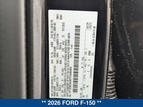 New 2026 Ford F150 XLT w/ Equipment Group 302A MID image 21