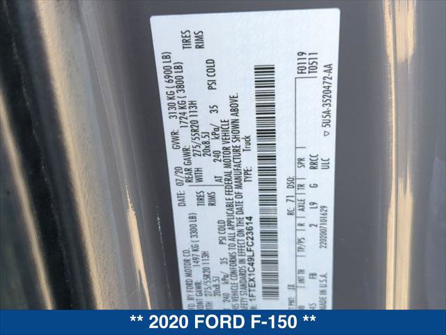 Certified 2020 Ford F150 XLT w/ Equipment Group 302A Luxury RWD image 24