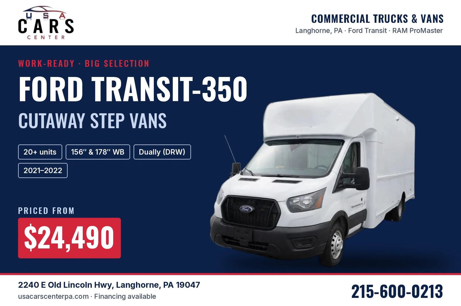 Used 2021 Ford Transit 350 DRW RWD image 1