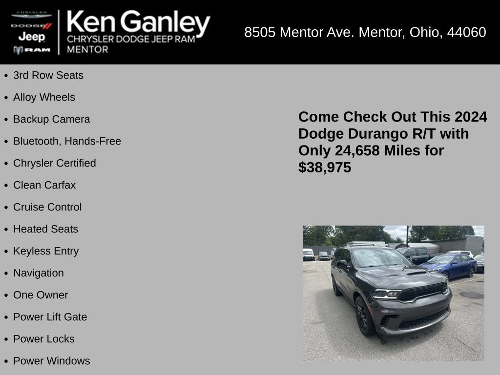 Certified 2024 Dodge Durango R/T w/ Blacktop Package AWD/4WD image 5