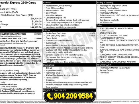 Used 2023 Chevrolet Express 2500 w/ Driver Convenience Package RWD image 32