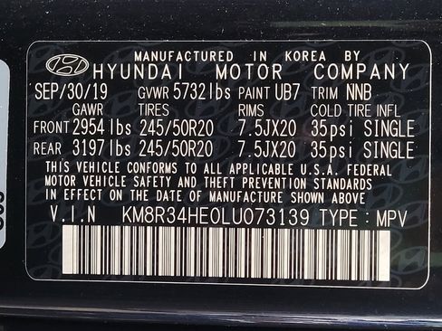 Used 2020 Hyundai Palisade SEL w/ Convenience Package FWD image 33