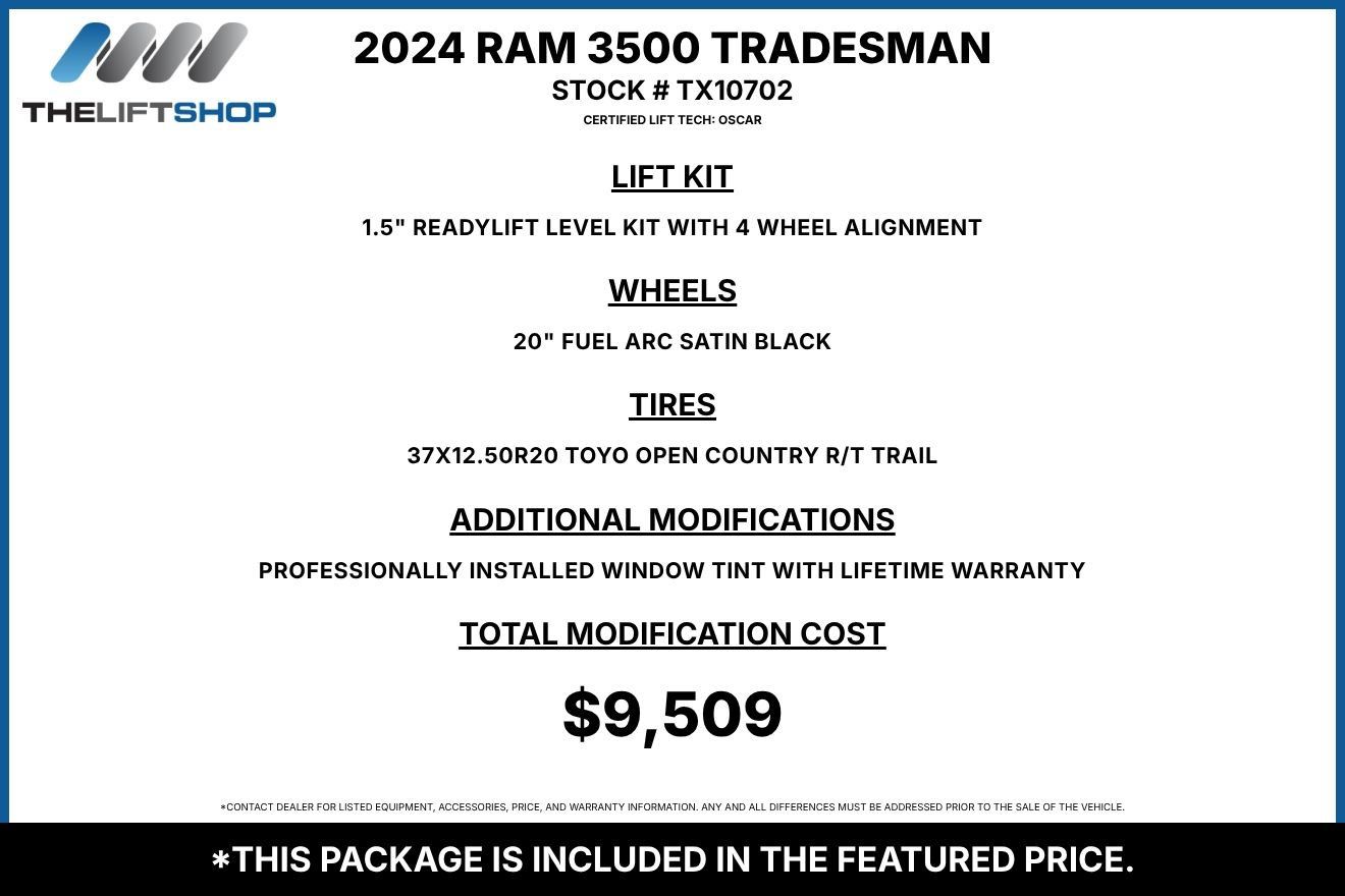 Used 2024 RAM 3500 Tradesman w/ Chrome Appearance Group AWD/4WD image 3