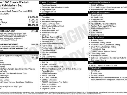 Used 2021 RAM 1500 Classic Warlock w/ Electronics Group image 6