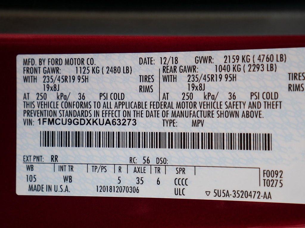 Used 2019 Ford Escape SE AWD/4WD image 58