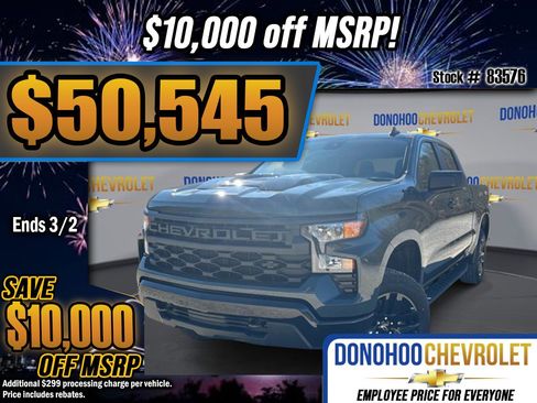 New 2026 Chevrolet Silverado 1500 Custom Trail Boss w/ Dark Appearance Package image 1