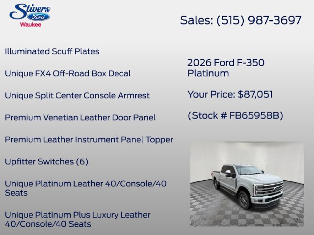 Used 2026 Ford F350 Platinum w/ Platinum Plus Package AWD/4WD image 33