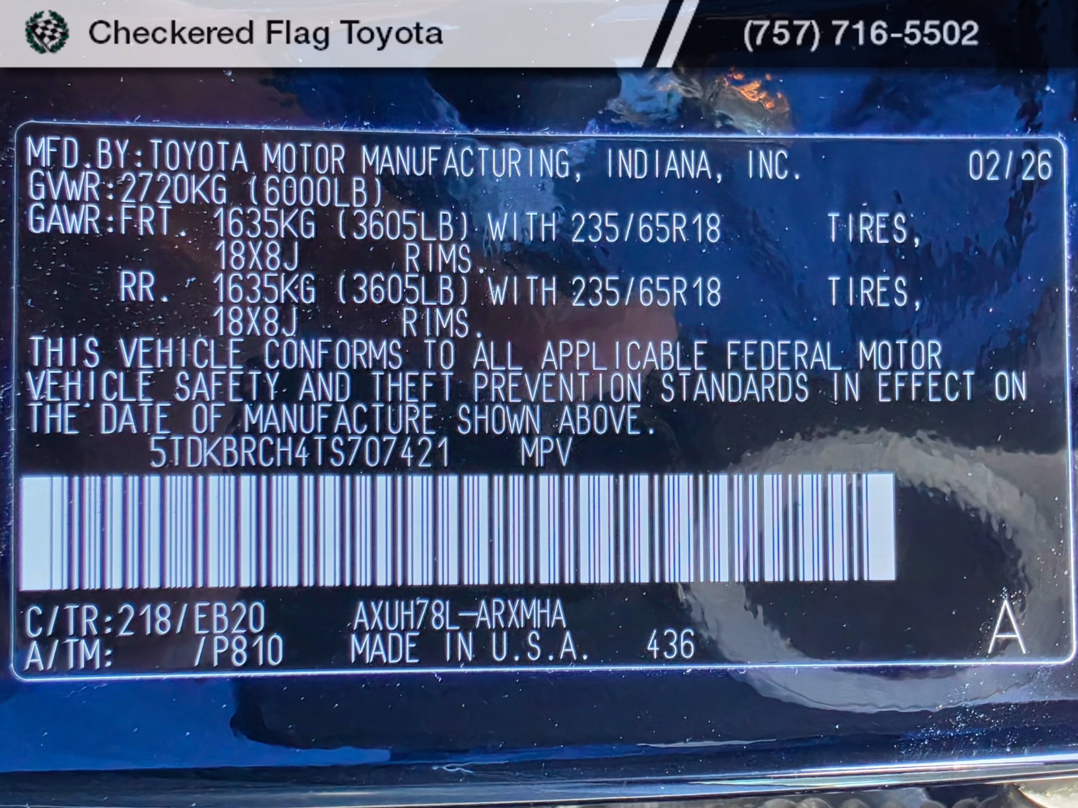 Certified 2026 Toyota Highlander XLE AWD/4WD image 22
