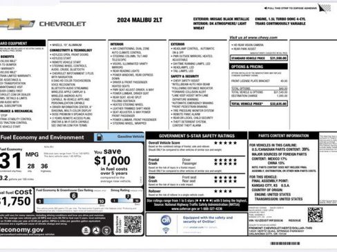 Used 2024 Chevrolet Malibu LT image 32