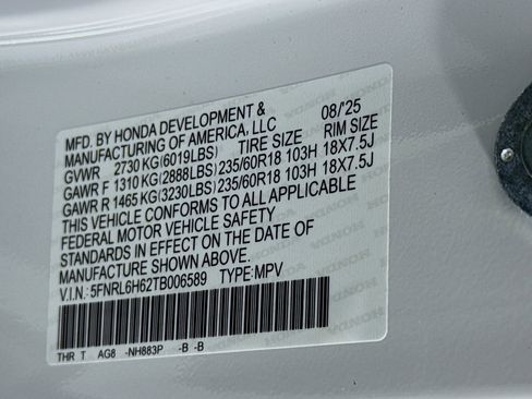 New 2026 Honda Odyssey EX-L image 33