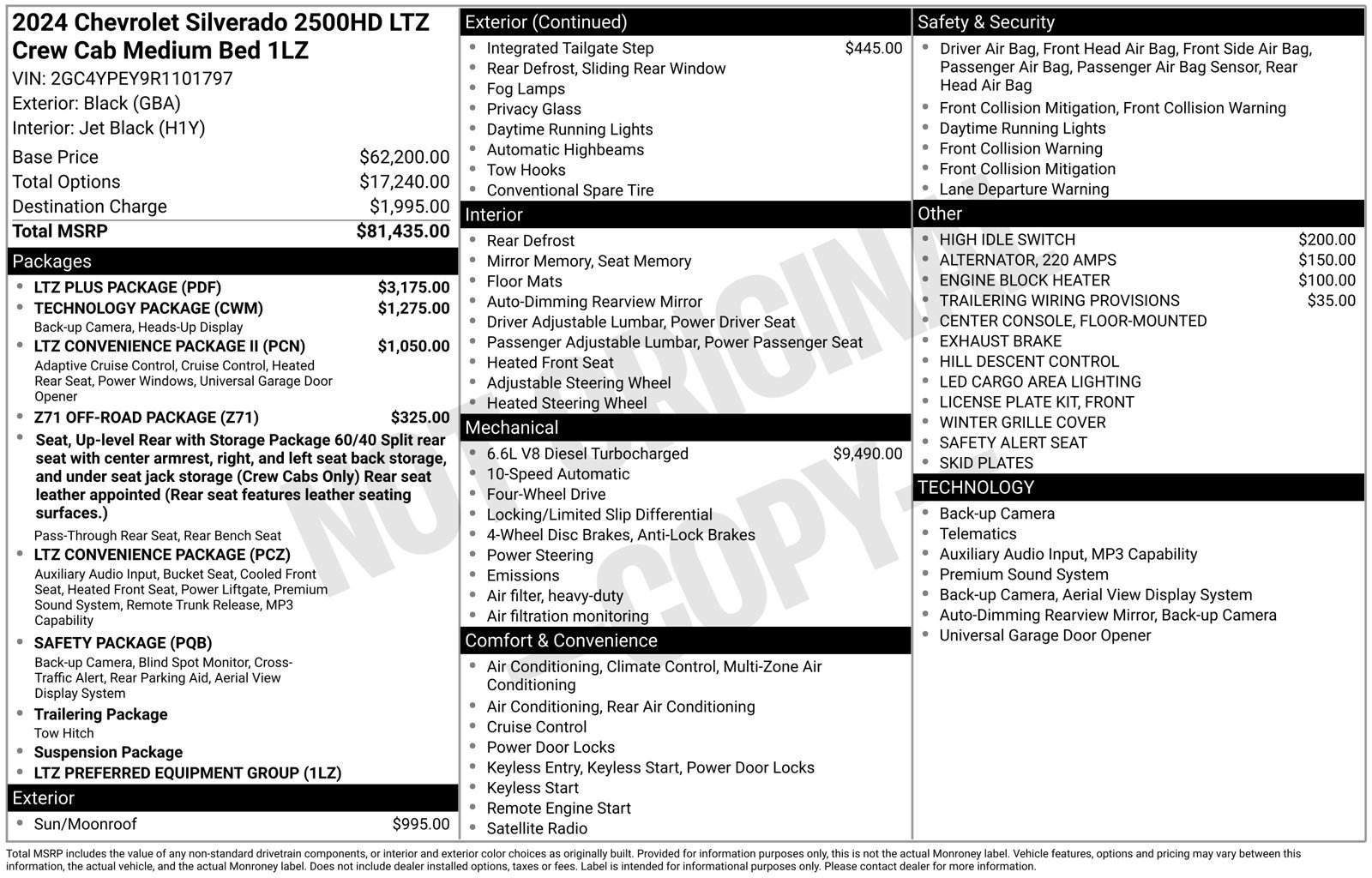 Used 2024 Chevrolet Silverado 2500 LTZ w/ LTZ Plus Package AWD/4WD image 93