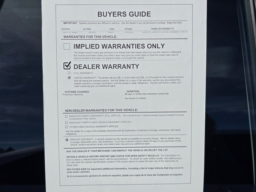 Used 2025 Nissan Altima 2.5 SV FWD image 44