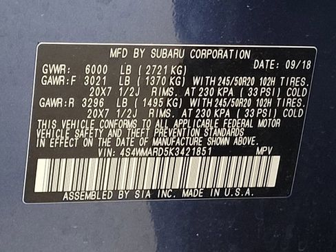Used 2019 Subaru Ascent Touring AWD/4WD image 33